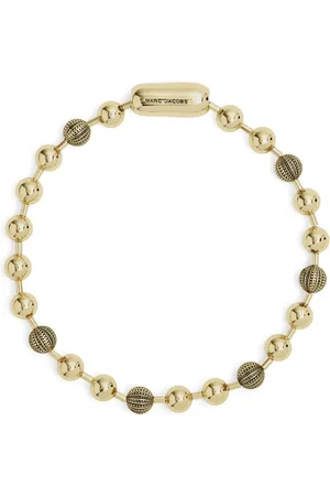 Marc Jacobs Collar de cadena con esfera y logo grabado