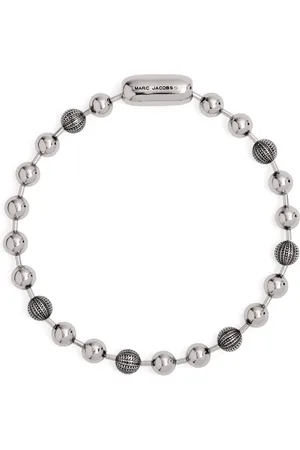 Marc Jacobs Collar de cadena con esfera y logo grabado
