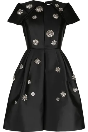 DICE KAYEK Vestido manga corta con detalles de cristal