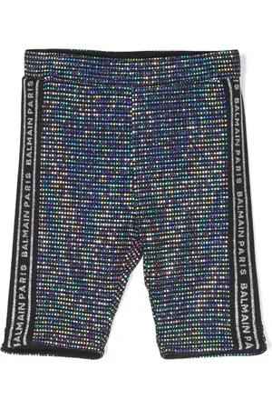Balmain Shorts bordados con lentejuelas
