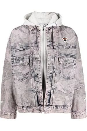 A Bathing Ape Chamarra de mezclilla a capas