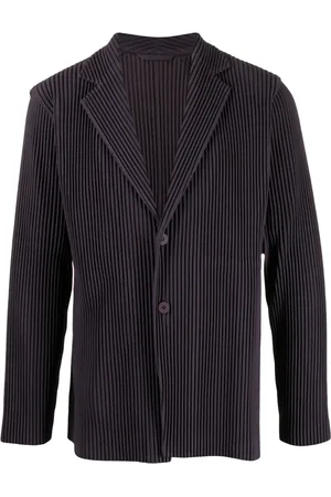 Issey Miyake Blazer plisado con solapas de muesca