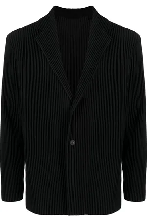 Issey Miyake Blazer con botones y pliegues