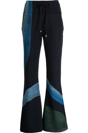 Madison.Maison Pants acampanados con estampado de mano