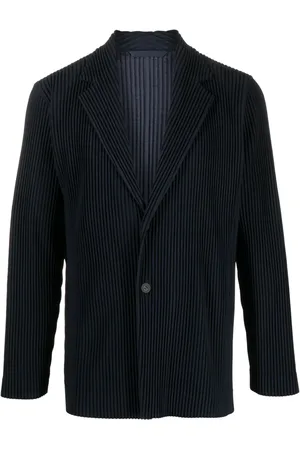 Issey Miyake Blazer plisado con solapas de muesca