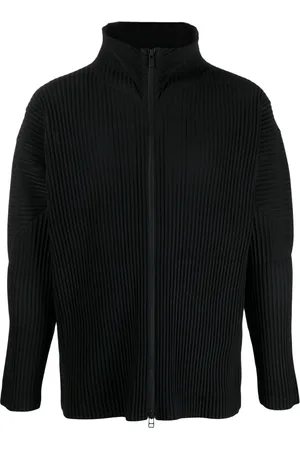 Issey Miyake Chamarra ligera con diseño plisado