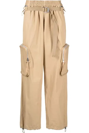 DION LEE Pantalones rectos con cinturón