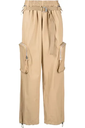 DION LEE Pantalones rectos con cinturón