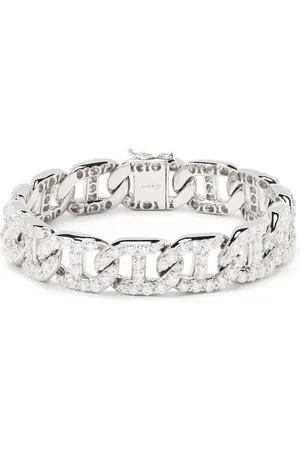 Leo Pizzo Pulsera Her Groumette en oro blanco de 18kt con diamantes