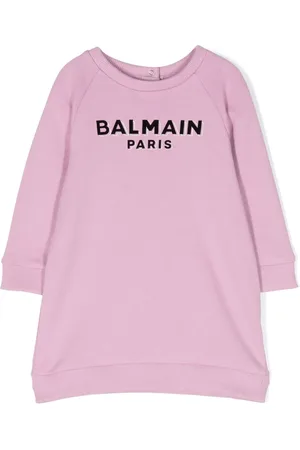 Balmain Vestido con logo estampado