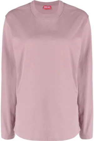 Diesel Playera manga larga con logo estampado