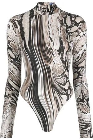 MUGLER Body con estampado Warped Snakeskin