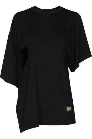 Dolce & Gabbana Playera asimétrica con placa del logo
