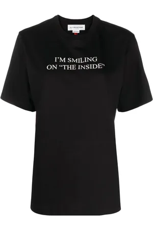 Victoria Beckham Playera con eslogan estampado