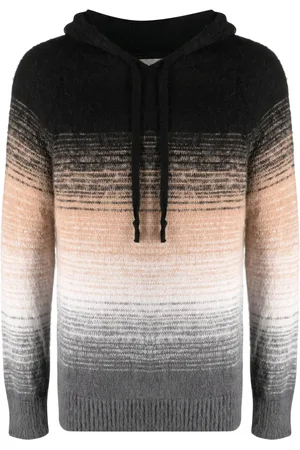 LANEUS Hoodie tejida con motivo efecto degradado