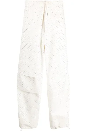 DARKPARK Pantalones palazzo con detalles de strass
