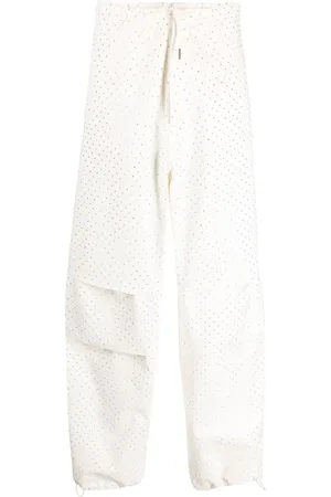DARKPARK Pantalones palazzo con detalles de strass