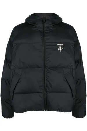 MARCELO BURLON Chamarra capitonada con logo bordado
