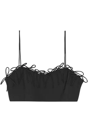Ganni Top corto Drapey sin mangas