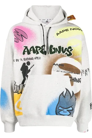 A Bathing Ape Hoodie con apliques del logo
