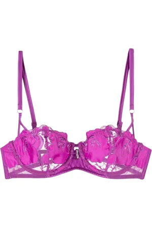 FLEUR DU MAL Brasier balconette con rosa bordada