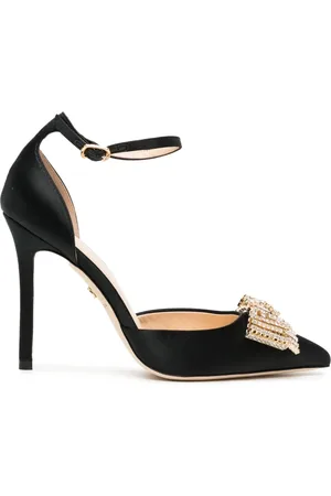 DEE OCLEPPO Zapatillas satinadas con detalle de moño y tacón de 105mm