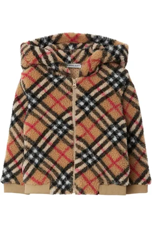 Burberry Hoodie texturizada con motivo Vintage Check