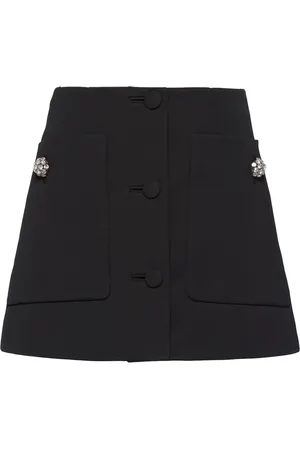 Prada Falda con detalles de cristal