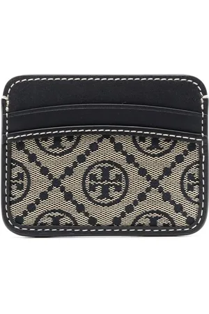 Tory Burch Tarjetero con monograma y cierre