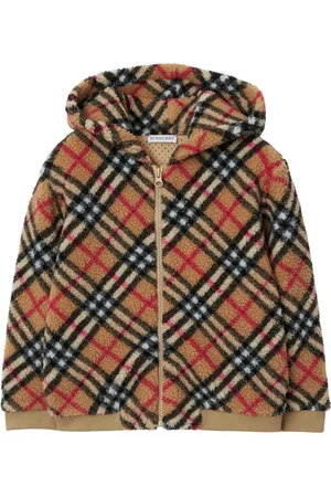 Burberry Hoodie texturizada con motivo Vintage Check