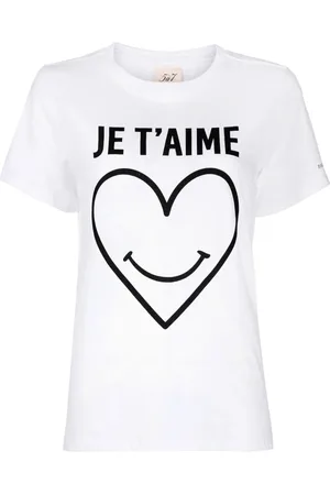 Cinq A Sept Playera con corazón estampado