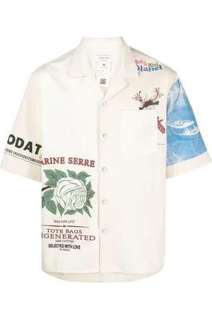 Marine Serre Camisa Regenerated Tote Bags