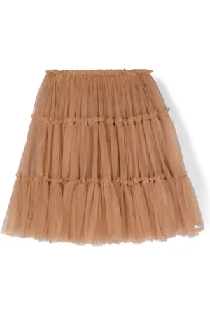 Donsje Falda de tul con capas escalonadas