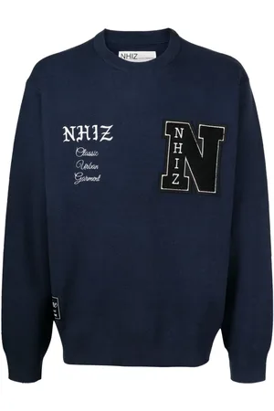 Izzue Sudadera con cuello redondo y detalle de parche