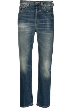 Saint Laurent Jeans rectos con tiro medio
