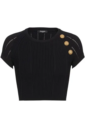 Balmain Top corto tejido 3-Button