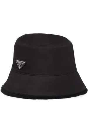 Prada Gorro de pescador texturizado con logo triangular