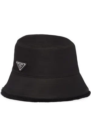 Prada Gorro de pescador texturizado con logo triangular