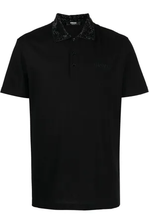 Black versace discount polo