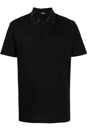 VERSACE Playera tipo polo con detalle