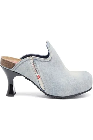 Diesel Mules de mezclilla D-Woodstock W con tacón de 80mm