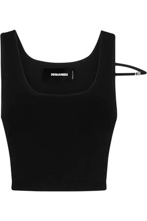 Dsquared2 Top con cuello en U y placa del logo