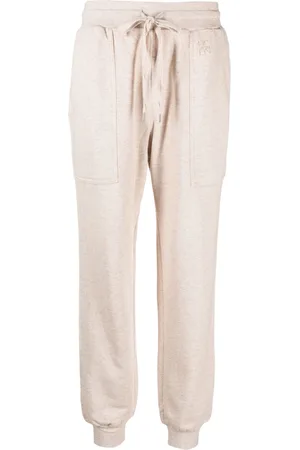 ULLA JOHNSON Pants Rory con efecto melange y cordones en la pretina