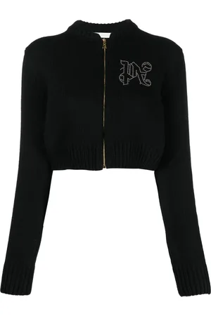 Palm Angels Cárdigan con monograma y cierre