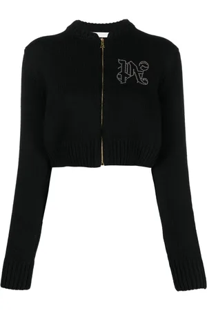 Palm Angels Cárdigan con monograma y cierre