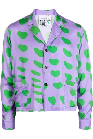 Natasha Zinko Camisa con estampado de corazones