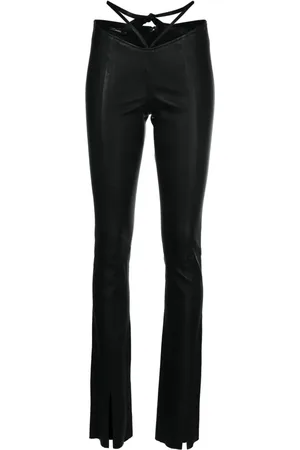 Manokhi Pantalones skinny con cierre de lazo