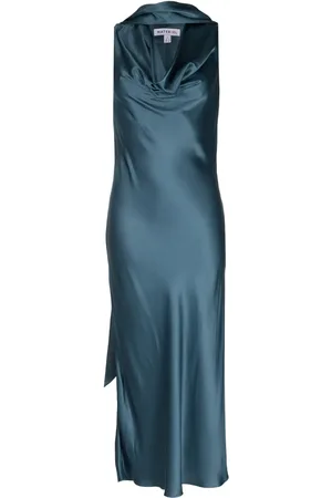 MATÉRIEL by Aleksandre Akhalkatsishvili Vestido midi con diseño drapeado y detalle de mascada