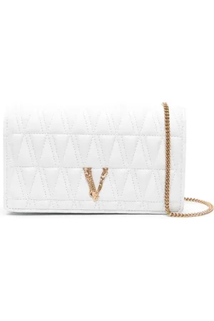 VERSACE Bolsa crossbody Virtus con placa del logo