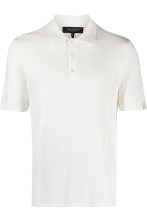 RAG&BONE Playera tipo polo tejida de canalé Harvey